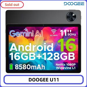 DOOGEE U11 Tablet 11" Ultrahelder 90Hz Display 16GB 128GB 8580mAh Batterij Unisoc T7200 Dubbele luidspreker Widevine L1 Android 16 4GB 128GB Black DOOGEE U11 Tablet 11" Ultrahelder 90Hz Display 16GB 128GB 8580mAh Batterij Unisoc T7200 Dubbele luidspreker Widevine L1 Android 16 4GB 128GB Black