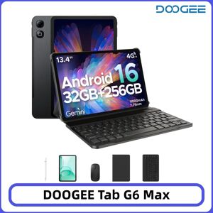 DOOGEE Tab G6 Max 2-in-1 Tablet PC 32GB/256GB 13,4'' FHD+ scherm Android 16 Gemini AI 11000mAh 7,7mm ultradun Widevine L1 Black Tablet ONLY DOOGEE Tab G6 Max 2-in-1 Tablet PC 32GB/256GB 13,4'' FHD+ scherm Android 16 Gemini AI 11000mAh 7,7mm ultradun Widevine L1 Black Tablet ONLY