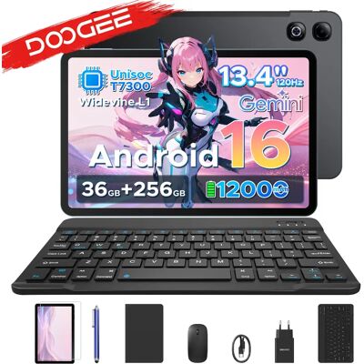 DOOGEE U13 Pro 2-in-1 tablet-pc, 13,4 inch 120Hz scherm, 11000mAh batterij, Android 16, 36GB RAM (6+30), 256GB ROM, Gemini AI, Widevine L1, Netflix ondersteuning, Smart Pad PC Blue Tablet Only DOOGEE U13 Pro 2-in-1 tablet-pc, 13,4 inch 120Hz scherm, 11000mAh batterij, Android 16, 36GB RAM (6+30), 256GB ROM, Gemini AI, Widevine L1, Netflix ondersteuning, Smart Pad PC Blue Tablet Only