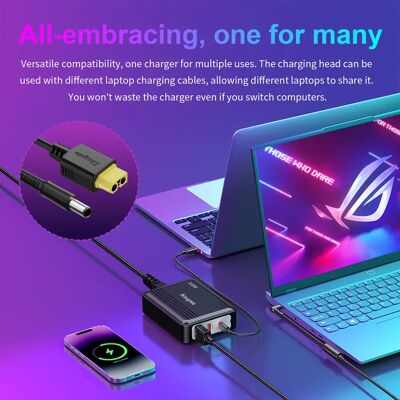 KingMa 330W GaN-laptoplader, XT60 naar DC-kabeladapter, compatibel met Lenovo, ASUS, Dell, Alienware, HP, Acer, MSI, Razer, Xiaomi XT60 ASUS 7540 380W KingMa 330W GaN-laptoplader, XT60 naar DC-kabeladapter, compatibel met Lenovo, ASUS, Dell, Alienware, HP, Acer, MSI, Razer, Xiaomi XT60 ASUS 7540 380W
