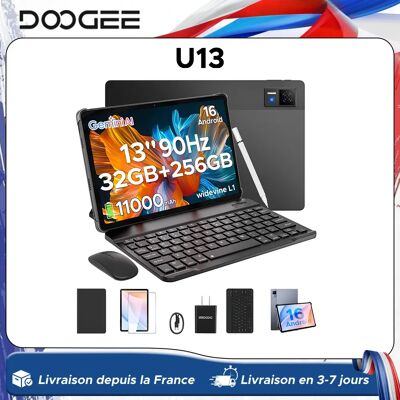 DOOGEE U13 2-in-1 tablet-pc Android 16 13'' display 32GB(6GB+36GB) 256GB 11000mAh batterij Quad speakers UNISOC T7280 Widevine L1 6GB 256GB Black DOOGEE U13 2-in-1 tablet-pc Android 16 13'' display 32GB(6GB+36GB) 256GB 11000mAh batterij Quad speakers UNISOC T7280 Widevine L1 6GB 256GB Black