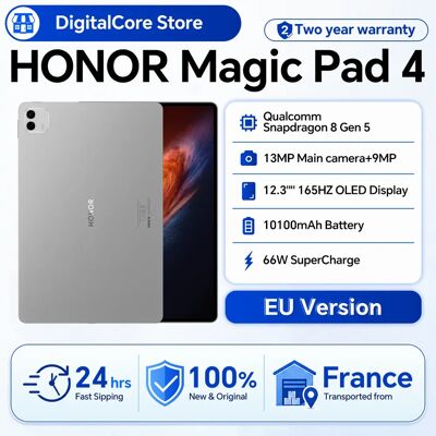HONOR Magic Pad 4 Tablet 10100mAh Batterij 165Hz Snapdragon 8 Gen5 12,3-inch OLED Scherm 2400 Nit Helderheid Wi-Fi 7 Bluetooth 6.0 WIFI Grey HONOR Magic Pad 4 Tablet 10100mAh Batterij 165Hz Snapdragon 8 Gen5 12,3-inch OLED Scherm 2400 Nit Helderheid Wi-Fi 7 Bluetooth 6.0 WIFI Grey