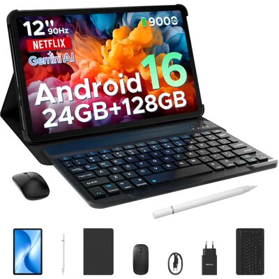 DOOGEE U12 Smart Tablet PC 12'' scherm 24GB RAM (6GB+18GB) 128GB 9000mAh batterij UNISOC T7255 Android 16 tablet Widevine L1 6GB 128GB Gray Set DOOGEE U12 Smart Tablet PC 12'' scherm 24GB RAM (6GB+18GB) 128GB 9000mAh batterij UNISOC T7255 Android 16 tablet Widevine L1 6GB 128GB Gray Set