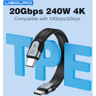 UGOURD Nieuwe 20 Gbps USB-C Datakabel Type C naar C Externe Harde Schijf USB3.2 Gen2 * 2 Kabel Ultrasnel opladen 240 W voor SSD Tablet USB3.1 20Gbps 240W 4K UGOURD Nieuwe 20 Gbps USB-C Datakabel Type C naar C Externe Harde Schijf USB3.2 Gen2 * 2 Kabel Ultrasnel opladen 240 W voor SSD Tablet USB3.1 20Gbps 240W 4K