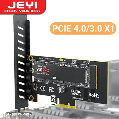 JEYI M.2 NVME SSD naar PCIe 4.0 x1 adapterkaart, 2280 SSD PCIE X1 uitbreidingskaart voor desktop-pc, PCI-E GEN4 16 Gbps volledige snelheid SK1 PCIE X1 4.0 JEYI M.2 NVME SSD naar PCIe 4.0 x1 adapterkaart, 2280 SSD PCIE X1 uitbreidingskaart voor desktop-pc, PCI-E GEN4 16 Gbps volledige snelheid SK1 PCIE X1 4.0