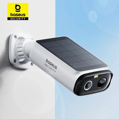 Baseus Security S1 Lite Zonne-beveiligingscamera Draadloze buitencamera Continu vermogen 2K-resolutie 135 ° FOV IP67 Wifi-camera Baseus Security S1 Lite Zonne-beveiligingscamera Draadloze buitencamera Continu vermogen 2K-resolutie 135 ° FOV IP67 Wifi-camera