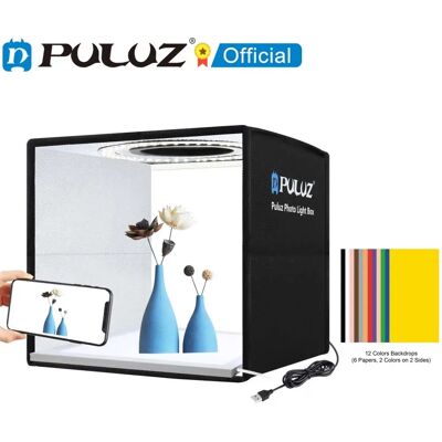 PULUZ Lightbox 80 60 50 40 30 cm Foto LED Licht Studio Kits 6 12 Kleur Achtergronden Tafelblad Fotografie zachte Schieten Tent Box 40cm 72W Soft Box PULUZ Lightbox 80 60 50 40 30 cm Foto LED Licht Studio Kits 6 12 Kleur Achtergronden Tafelblad Fotografie zachte Schieten Tent Box 40cm 72W Soft Box
