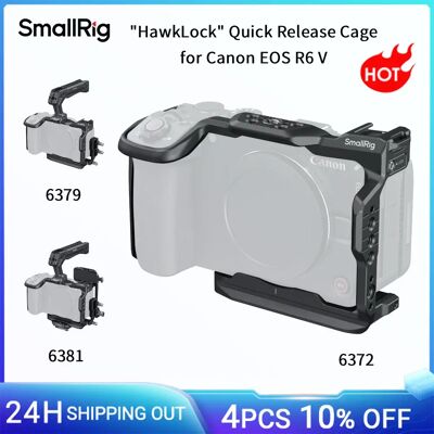 SmallRig R6 V "HawkLock" Quick Release Cage voor Canon EOS R6 V met Arca-Swiss Quick Release Plate met Cold Shoe -6372 Cage Kit 6381 SmallRig R6 V "HawkLock" Quick Release Cage voor Canon EOS R6 V met Arca-Swiss Quick Release Plate met Cold Shoe -6372 Cage Kit 6381