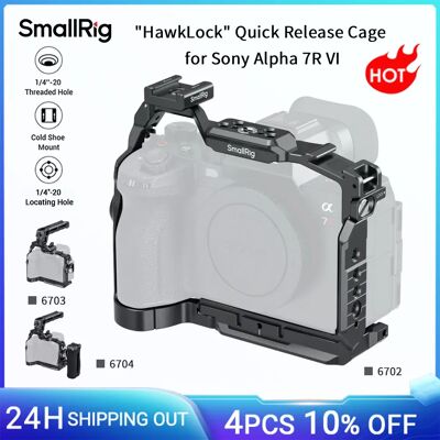 SmallRig A7R VI "HawkLock" Quick Release Cage voor Sony Alpha 7R VI met 1/4 "-20 schroefdraad Cold Shoe voor handgrepen Monitoren Mounts 6702 Cage 6702 SmallRig A7R VI "HawkLock" Quick Release Cage voor Sony Alpha 7R VI met 1/4 "-20 schroefdraad Cold Shoe voor handgrepen Monitoren Mounts 6702 Cage 6702
