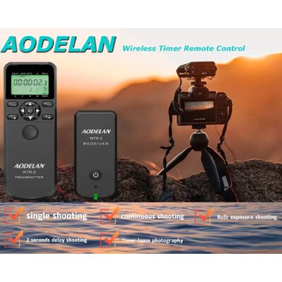 AODELAN draadloze afstandsbediening timer en trigger LCD-camera ontspanknop voor geselecteerde Canon Nikon Sony Fujifilm Panasonic-camera's With F8 Cable AODELAN draadloze afstandsbediening timer en trigger LCD-camera ontspanknop voor geselecteerde Canon Nikon Sony Fujifilm Panasonic-camera's With F8 Cable