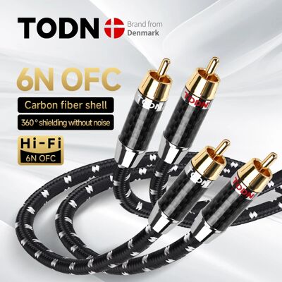TODN 1 Paar rca kabel 6N OFC hifi 2rca naar 2rca high-end audio kabels voor Versterker DAC DAP man-man TV auto stereo Mixer TODN 1 Paar rca kabel 6N OFC hifi 2rca naar 2rca high-end audio kabels voor Versterker DAC DAP man-man TV auto stereo Mixer