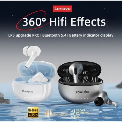 Lenovo LP5 PRO Draadloze Bluetooth 5.4 Oordopjes TWS HiFi Geluid Hoofdtelefoon Gaming Sport Oordopjes LP5Pro Headset met Microfoon 2026 LP5 Pro White Lenovo LP5 PRO Draadloze Bluetooth 5.4 Oordopjes TWS HiFi Geluid Hoofdtelefoon Gaming Sport Oordopjes LP5Pro Headset met Microfoon 2026 LP5 Pro White