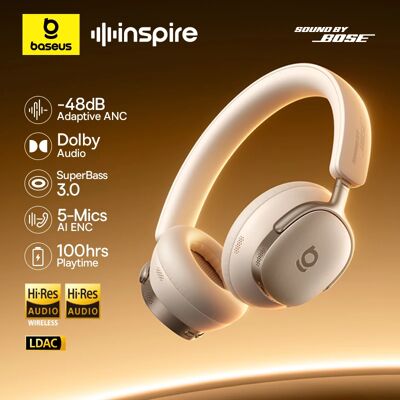 Baseus Inspire XH1 ANC Draadloze Hoofdtelefoon Bluetooth 6.1 48dB Adaptieve Ruisonderdrukking Headset Hi-Res LDAC 100 uur Geluid door Bose Twilight Blue Baseus Inspire XH1 ANC Draadloze Hoofdtelefoon Bluetooth 6.1 48dB Adaptieve Ruisonderdrukking Headset Hi-Res LDAC 100 uur Geluid door Bose Twilight Blue