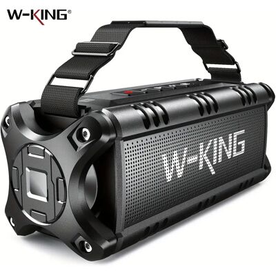 W-KING D8 Bluetooth Speaker - Zwart - 50W, 30h, IPX6 W-KING D8 Bluetooth Speaker - Zwart - 50W, 30h, IPX6