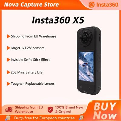 Insta360 X5 Actiecamera Nieuw 8K 30fps Vervangbare Lenzen AI-Chip Superieure prestaties bij weinig licht Lange gebruiksduur Insta X5 Insta360-X5-Black Insta360 X5 Actiecamera Nieuw 8K 30fps Vervangbare Lenzen AI-Chip Superieure prestaties bij weinig licht Lange gebruiksduur Insta X5 Insta360-X5-Black