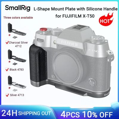 Smallrig X-T50 L-Vormige Montageplaat Met Siliconen Handvat Voor Fujifilm X-T50 Met Arca-Zwitserse Snelkoppelingsplaat-4712 Charcoal Silver 4712 Smallrig X-T50 L-Vormige Montageplaat Met Siliconen Handvat Voor Fujifilm X-T50 Met Arca-Zwitserse Snelkoppelingsplaat-4712 Charcoal Silver 4712
