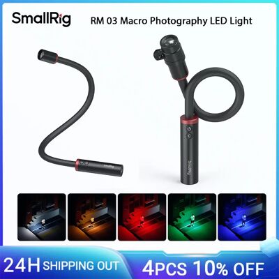 SmallRig RM 03 Macrofotografie LED-licht met diffuser 4-bladige schuurdeurspot, 5-kleuren uitgang Hoge helderheid voor video -5480 5796 SmallRig RM 03 Macrofotografie LED-licht met diffuser 4-bladige schuurdeurspot, 5-kleuren uitgang Hoge helderheid voor video -5480 5796