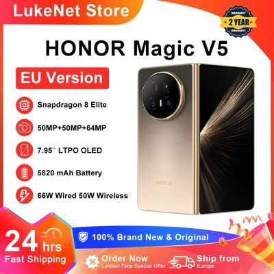 HONOR Magic V5 Global Version Originele Snapdragon 8 Elite 5G Smartphone Dubbel HDR OLED Scherm 5820mAh 7.95" 66W SuperCharge Ivory White HONOR Magic V5 Global Version Originele Snapdragon 8 Elite 5G Smartphone Dubbel HDR OLED Scherm 5820mAh 7.95" 66W SuperCharge Ivory White