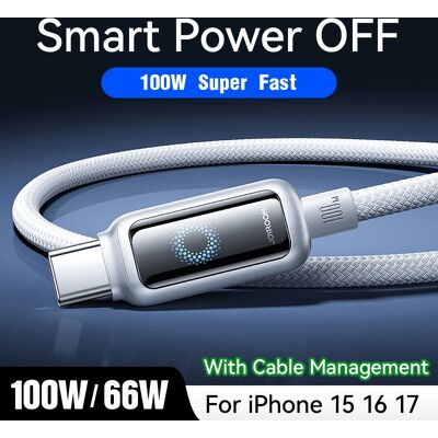 Joyroom 100 W USB C Kabel Automatische Uitschakeling Snel Opladen Type C Kabel Voor iPhone 16 15 Pro Max Xiaomi Sumsang Huawei Black 66W Joyroom 100 W USB C Kabel Automatische Uitschakeling Snel Opladen Type C Kabel Voor iPhone 16 15 Pro Max Xiaomi Sumsang Huawei Black 66W