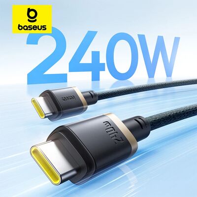 Baseus 240W USB C Naar Type C Kabel Voor iPhone 17 16 Pro Xiaomi Samsung Snel Opladen Oplader Draad voor HuaWei Macbook Laptop 5A Pink Black Baseus 240W USB C Naar Type C Kabel Voor iPhone 17 16 Pro Xiaomi Samsung Snel Opladen Oplader Draad voor HuaWei Macbook Laptop 5A Pink Black