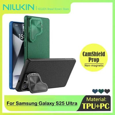 NILLKIN CamShield hoesje voor Samsung Galaxy S25 Ultra, anti-val airbags, ingebouwde krachtige magneet, lensbescherming, PC+TPU Non-magnetic blue NILLKIN CamShield hoesje voor Samsung Galaxy S25 Ultra, anti-val airbags, ingebouwde krachtige magneet, lensbescherming, PC+TPU Non-magnetic blue