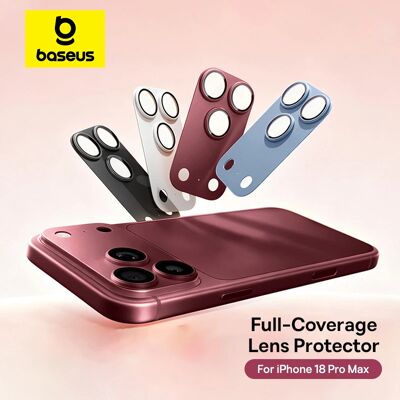 Baseus lensbeschermfolie voor iPhone 18 Pro Max, volledige dekking, antireflectie, helder display, Corning gehard glas. Sky Blue Baseus lensbeschermfolie voor iPhone 18 Pro Max, volledige dekking, antireflectie, helder display, Corning gehard glas. Sky Blue
