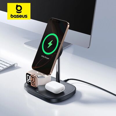 Baseus 22,5 W 3-in-1 draadloze opladerstandaard Qi2 15 W magnetisch snel opladen TEC-koeling voor iPhone 16 15 14 AirPods Apple Watch Add 45W EU Plug Baseus 22,5 W 3-in-1 draadloze opladerstandaard Qi2 15 W magnetisch snel opladen TEC-koeling voor iPhone 16 15 14 AirPods Apple Watch Add 45W EU Plug