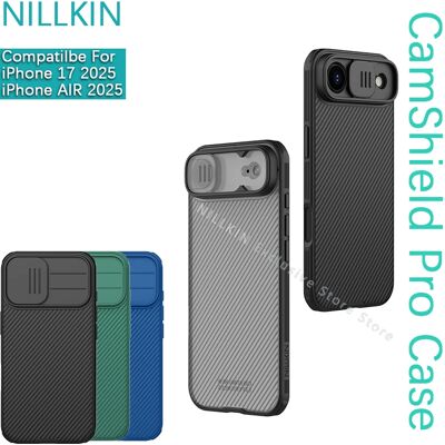 Nillkin hoesje voor iPhone 17/iPhone 17 Air 2025 TPU+PC harde schaal CamShield Pro case met schuifbaar lensvenster Blue Nillkin hoesje voor iPhone 17/iPhone 17 Air 2025 TPU+PC harde schaal CamShield Pro case met schuifbaar lensvenster Blue