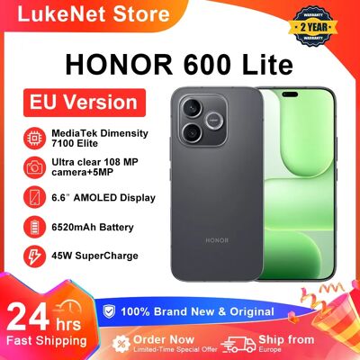 HONOR 600 Lite 5G Smartphone EU-versie MediaTek Dimensity 7100 Elite 6,6 inch 120Hz AMOLED-scherm 6520mAh 45W SuperCharge 108MP Velvet Grey HONOR 600 Lite 5G Smartphone EU-versie MediaTek Dimensity 7100 Elite 6,6 inch 120Hz AMOLED-scherm 6520mAh 45W SuperCharge 108MP Velvet Grey