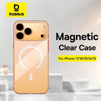 Baseus Magnetische Case Voor iPhone 17 Pro Max 17 Air Draadloos Opladen Voor Magsafe Case Voor iPhone 16 15 14 13 Pro Max Clear Cover Clear PC Case Baseus Magnetische Case Voor iPhone 17 Pro Max 17 Air Draadloos Opladen Voor Magsafe Case Voor iPhone 16 15 14 13 Pro Max Clear Cover Clear PC Case