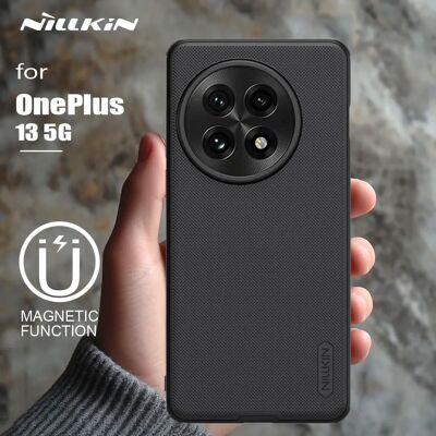 Voor OnePlus 13 5G Case Nillkin Super Frosted Shield Ultradun Hard voor Magsafe Magnetische Slanke Zachte Rand achterkant Mag Clear Black Voor OnePlus 13 5G Case Nillkin Super Frosted Shield Ultradun Hard voor Magsafe Magnetische Slanke Zachte Rand achterkant Mag Clear Black