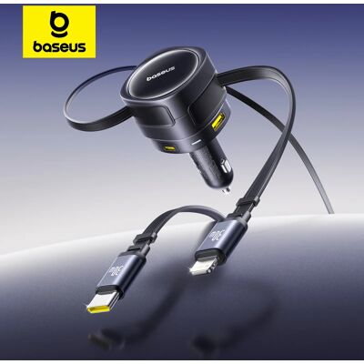 Baseus 90W USB Type-C autolader Dubbele intrekbare kabel PD QC SCP AFC PPS Snel opladen voor tablet iPhone Samsung Huawei Xiaomi Baseus 90W USB Type-C autolader Dubbele intrekbare kabel PD QC SCP AFC PPS Snel opladen voor tablet iPhone Samsung Huawei Xiaomi