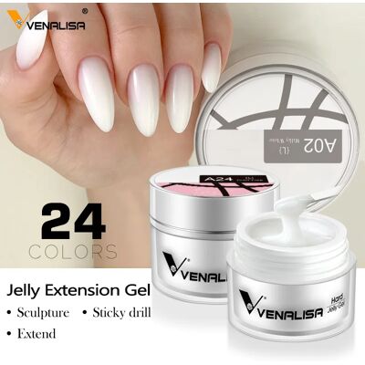 VENALISA Clear Color Extension Gel Pearl Glittle Gel Canni Supply Camouflage Fasting Jelly Nail Gel Zelfnivellerende acrylgel A16S 15ml VENALISA Clear Color Extension Gel Pearl Glittle Gel Canni Supply Camouflage Fasting Jelly Nail Gel Zelfnivellerende acrylgel A16S 15ml