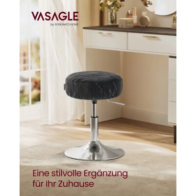 VASAGLE Moderne make-upkruk Make-upstoel Barkrukken 360° ° Roterende PU dikke vulling slaapkamer Pink pastel VASAGLE Moderne make-upkruk Make-upstoel Barkrukken 360° ° Roterende PU dikke vulling slaapkamer Pink pastel