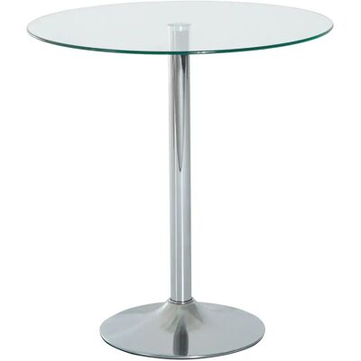 Homcom Ronde eettafel voor 2 personen, oppervlak van gehard glas, zilver Silver Homcom Ronde eettafel voor 2 personen, oppervlak van gehard glas, zilver Silver