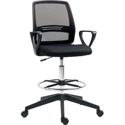 Bureaustoel Vinsetto bureaustoel bureau hoog in hoogte verstelbaar dimbaar zitten. 59,5l x 60l x 102,5-H cm bureaustoel draaibaar ° Zwart ademend mesh-materiaal Bureaustoel Vinsetto bureaustoel bureau hoog in hoogte verstelbaar dimbaar zitten. 59,5l x 60l x 102,5-H cm bureaustoel draaibaar ° Zwart ademend mesh-materiaal