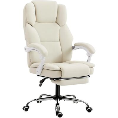 HOMCOM Chair ergonomisch bureau, bureaufauteuil met verstelbare rugleuning, verstelbare hoogte, voetsteun, draaibaar ° en HOMCOM Chair ergonomisch bureau, bureaufauteuil met verstelbare rugleuning, verstelbare hoogte, voetsteun, draaibaar ° en
