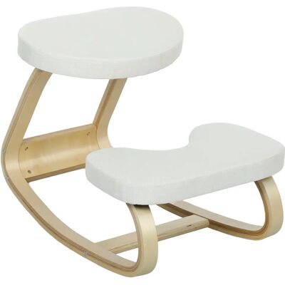 HOMCOM zitkussen voor knieën, ergonomische drinkstoel, kniezetel voor thuisbureau, verbetert de houding, ma Ivoor HOMCOM zitkussen voor knieën, ergonomische drinkstoel, kniezetel voor thuisbureau, verbetert de houding, ma Ivoor