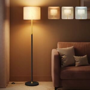 VASAGLE vloerlamp, vloerlamp, in hoogte verstelbare leeslamp, 140-170 cm, met voetknop, stoffen lampenkap Gold-Black VASAGLE vloerlamp, vloerlamp, in hoogte verstelbare leeslamp, 140-170 cm, met voetknop, stoffen lampenkap Gold-Black