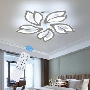 Riserva LED-plafondlamp, 45 W moderne LED-plafondlamp dimbaar met afstandsbediening, witte 5 bloemblaadjes acryl plafondlamp Riserva LED-plafondlamp, 45 W moderne LED-plafondlamp dimbaar met afstandsbediening, witte 5 bloemblaadjes acryl plafondlamp