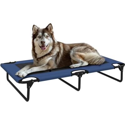 PawHut Opvouwbaar en verfrissend bed Verhoogd hondenbed Ademend gaas dierenkamp, stalen poten, gebruik PawHut Opvouwbaar en verfrissend bed Verhoogd hondenbed Ademend gaas dierenkamp, stalen poten, gebruik