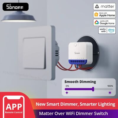 SONOFF MINI-DIM MINI Extreme Matter Over WiFi-dimmer Brede verlichtingscompatibiliteit Matter-enabled Google Apple Home Alexa MINI-DIM SONOFF MINI-DIM MINI Extreme Matter Over WiFi-dimmer Brede verlichtingscompatibiliteit Matter-enabled Google Apple Home Alexa MINI-DIM