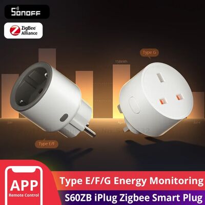 SONOFF S60ZB IPlug Zigbee Smart Plug Energiebewaking Draadloze stopcontacttimer Slimme schakelaar Spraakbesturing Google Home Amazon Alexa S60ZBTPG SONOFF S60ZB IPlug Zigbee Smart Plug Energiebewaking Draadloze stopcontacttimer Slimme schakelaar Spraakbesturing Google Home Amazon Alexa S60ZBTPG