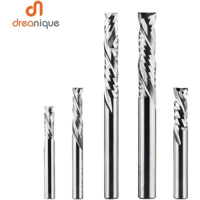 DREANIQUE Frees Houtwerk UP & DOWN Cut 2 Fluiten Spiraal Carbide Frees, CNC Router, Compressie Houten End Mill Cutter Bits DREANIQUE Frees Houtwerk UP & DOWN Cut 2 Fluiten Spiraal Carbide Frees, CNC Router, Compressie Houten End Mill Cutter Bits