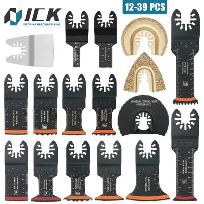 ACFAN Japanse Tand Carbide Oscillerende Zaagblad Kit 10-39 Stuks Arc Edge Oscillerende Multitool Messen Precieze Cut voor Hout PVC Ijzer 50Pcs New Set ACFAN Japanse Tand Carbide Oscillerende Zaagblad Kit 10-39 Stuks Arc Edge Oscillerende Multitool Messen Precieze Cut voor Hout PVC Ijzer 50Pcs New Set