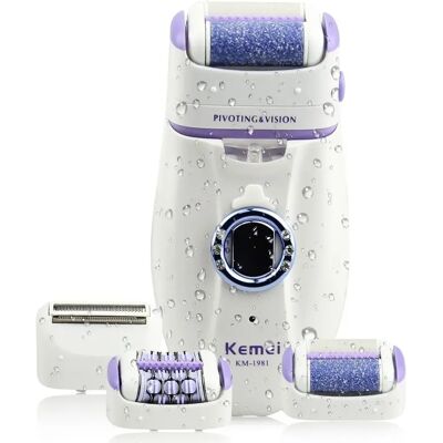 Kemei 1981 3in1 Elektrische Vrouwen Epilator Vrouwelijke Scheerapparaat Been Lichaam Ontharing Ontharingscrème Dame Bikini Trimmer Voet Eelt Verwijderaars with bubble Kemei 1981 3in1 Elektrische Vrouwen Epilator Vrouwelijke Scheerapparaat Been Lichaam Ontharing Ontharingscrème Dame Bikini Trimmer Voet Eelt Verwijderaars with bubble