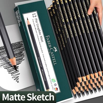 NONE Faber-Castell 8/12 Stuks Set Matte Schets Potlood Kunst Grafiet Voor Schets Zwart Lood Schrijven Tekening Grafiet Potloden Benodigdheden 14B-12pcs NONE Faber-Castell 8/12 Stuks Set Matte Schets Potlood Kunst Grafiet Voor Schets Zwart Lood Schrijven Tekening Grafiet Potloden Benodigdheden 14B-12pcs