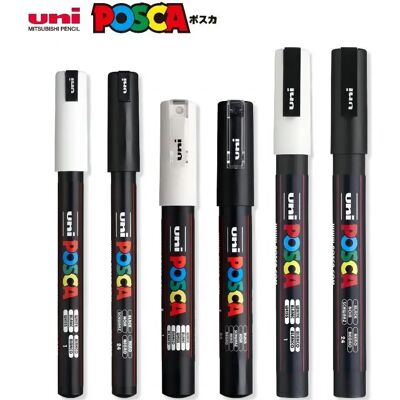 3pc UNI POSCA Marker Pen, Wit rotulador permanente Zwart Acryl Graffiti PC 1M 3M 5M POP Pen Voor Glas Keramiek Leer Stof PC-1M-Black-3Pcs 3pc UNI POSCA Marker Pen, Wit rotulador permanente Zwart Acryl Graffiti PC 1M 3M 5M POP Pen Voor Glas Keramiek Leer Stof PC-1M-Black-3Pcs
