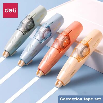 Deli Correctietape 6m * 5mm Correcte pen met grote capaciteit Dagboek Scrapbooking Student School Kantoorbenodigdheden Roller Correctietape Blue set Deli Correctietape 6m * 5mm Correcte pen met grote capaciteit Dagboek Scrapbooking Student School Kantoorbenodigdheden Roller Correctietape Blue set