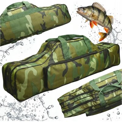 NONE Hengelentas 100cm 2 compartimenten, waterdichte camouflage hengel tas met zijvak, gevoerde hengel- en molensdrager met schouderband en handvat, transporttas voor feeder float coarse match vissers NONE Hengelentas 100cm 2 compartimenten, waterdichte camouflage hengel tas met zijvak, gevoerde hengel- en molensdrager met schouderband en handvat, transporttas voor feeder float coarse match vissers